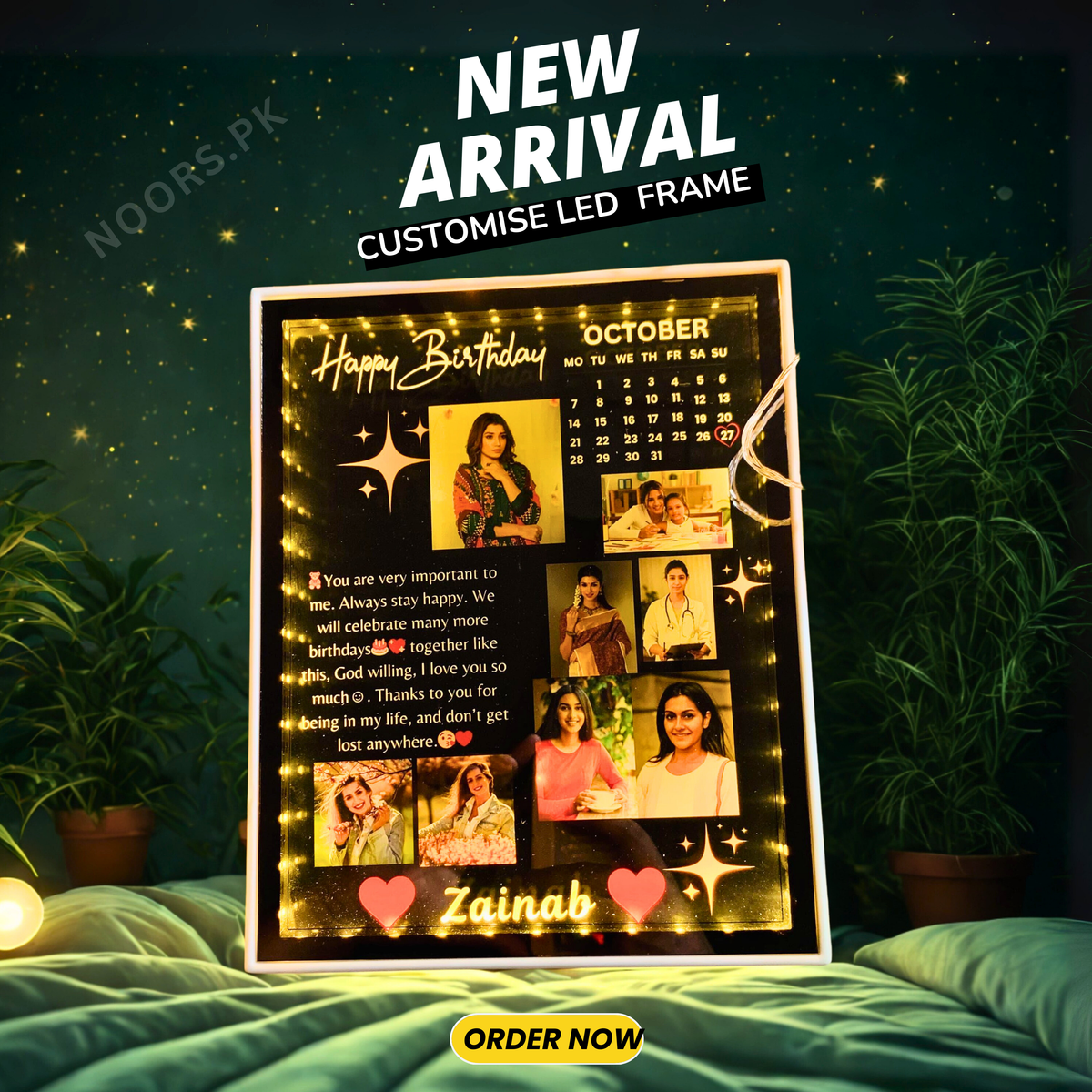 Personalized Custom LED Photo Frame ๐ | Free Delivery ๐โจ