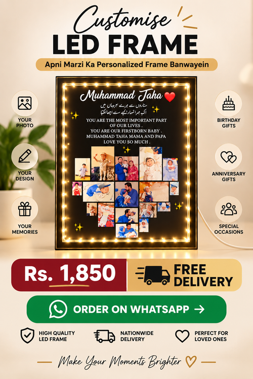 Personalized Custom LED Photo Frame 🎁 | Free Delivery 🚚✨