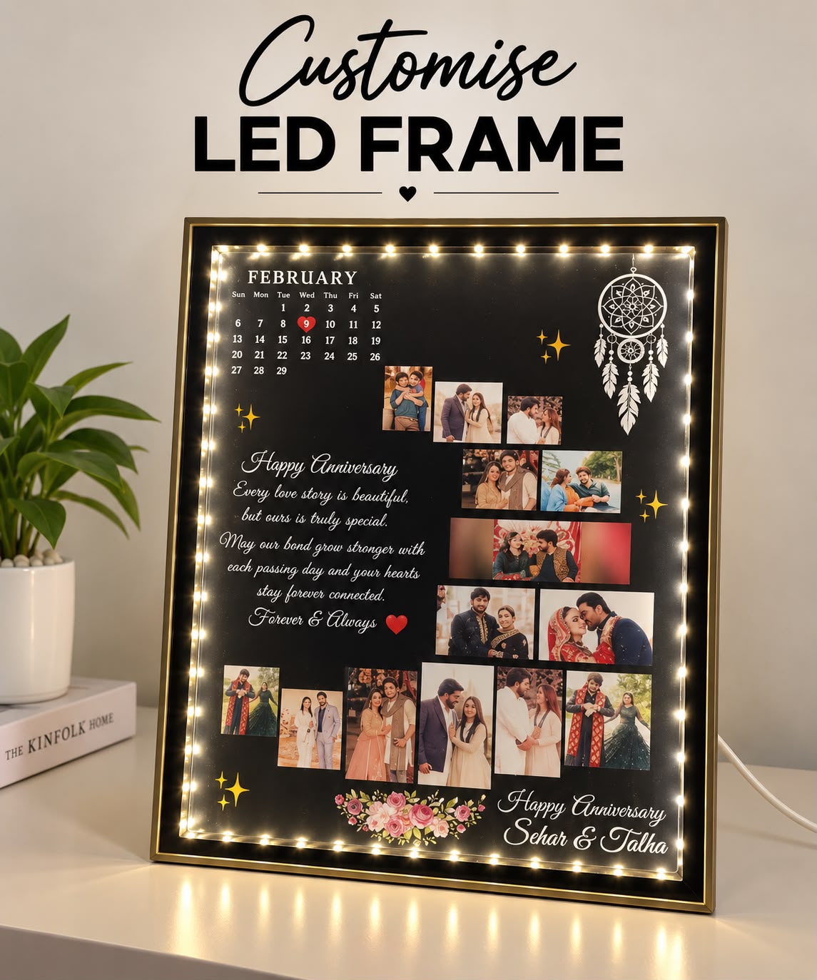 Personalized Custom LED Photo Frame 🎁 | Free Delivery 🚚✨